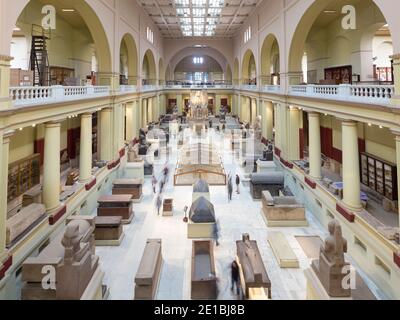 Sala principale, Museo egizio, il Cairo, Egitto Foto Stock