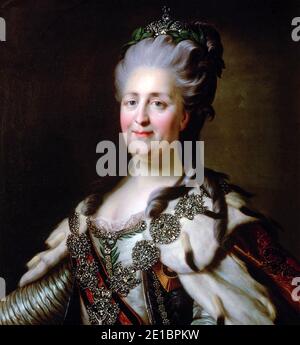 CATERINA LA GRANDE (1729-1796) imperatrice di tutta la Russia circa 1785 Foto Stock