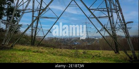 National Grid Pylons Foto Stock