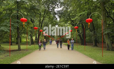 Parco delle Terme reali (parco Lazienki) a Varsavia. Polonia Foto Stock