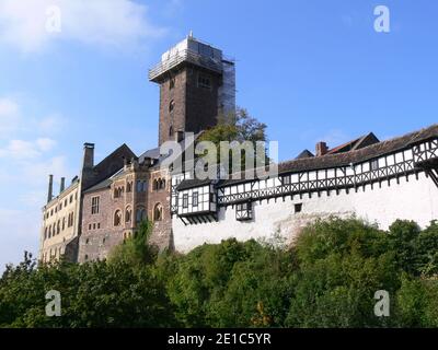 GERMANIA, EISENACH, 12 SETTEMBRE 2009: Castello di Wartburg a Eisenach, Germania Foto Stock