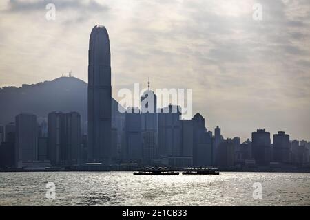 Victoria stretto in Hong Kong. Cina Foto Stock