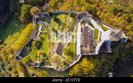 Castello d'Avio in provincia di Trento, Vallagarina, Trentino Alto Adige, italia settentrionale, europa. Castello medievale di Sabbionara. Foto Stock