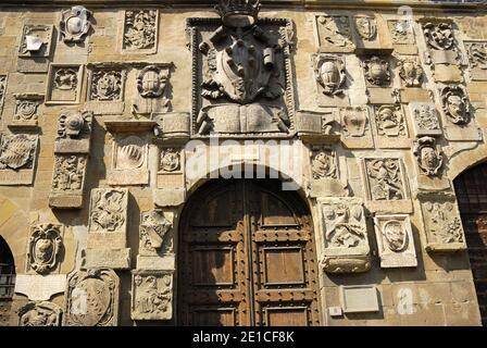 Arezzo Toscana Italia. Facciata del Palazzo Pretorio Biblioteca