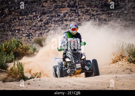 Riyadh, Arabia Saudita. 06 gennaio 2021. 159 Enrico Giovanni (chl), Yamaha, Enrico Racing Team, Quad, azione durante la quarta tappa della Dakar 2021 tra Wadi al Dawasir e Riyadh, in Arabia Saudita il 6 gennaio 2021 - Foto Frederic le Floc& 039;h/DPPI/LM Credit: Gruppo editoriale LiveMedia/Alamy Live News Foto Stock