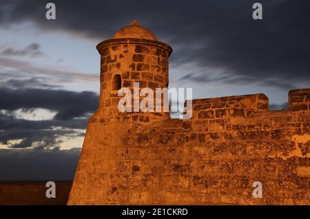 Fortezza di San Salvador de la Punta a l'Avana. Cuba Foto Stock