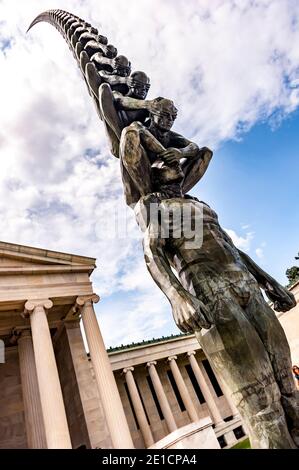 Karma scultura della Albright-Knox Art Gallery, Buffalo, New York, USA Foto Stock