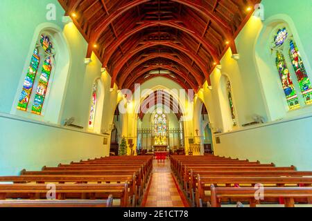 Fremantle, Australia Occidentale - 2 Gen 2018: L'interno della navata centrale della Chiesa Anglicana di San Giovanni o Chiesa Evangelista di San Giovanni in High Street, è un Foto Stock