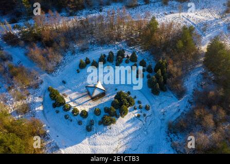 Il memoriale di guerra coreano scozzese, Witchcraig, West Lothian, Scozia, Regno Unito Foto Stock