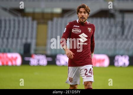 Simone Verdi del Torino FC durante la Serie A Football Match tra Torino FC e Hellas Verona FC allo Stadio Olimpico Grande Torino il 6 gennaio 2021 Foto Stock
