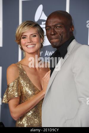 Heidi Klum e Seal arrivano al 53° Grammy Awards annuale tenutosi presso lo Staples Center di Los Angeles, California, USA il 13 febbraio 2011. Foto di Lionel Hahn/ABACAPRESS.COM Foto Stock