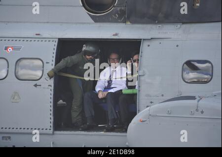 Frederic Lefebvre è raffigurato a Fort-de-France, la capitale del dipartimento francese d'oltremare dei Caraibi della Martinica, in Francia, l'8 gennaio 2011, per una visita di lavoro di tre giorni nella regione. Foto di Elodie Gregoire/ABACAPRESS.COM Foto Stock