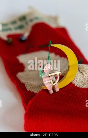 Vintage Natale Ornament Still-Life anni '50 Foto Stock
