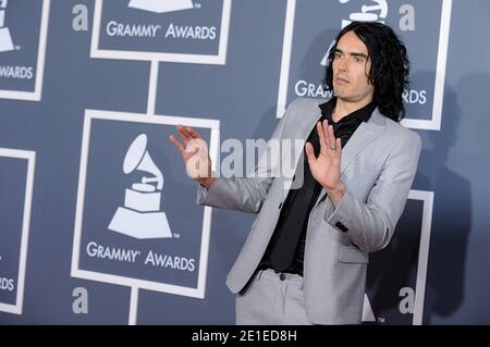 Russell Brand arriva al 53° Grammy Awards annuale tenutosi presso lo Staples Center di Los Angeles, California, il 13 febbraio 2011. Foto di Lionel Hahn/ABACAPRESS.COM Foto Stock