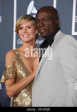 Heidi Klum e Seal arrivano al 53° Grammy Awards annuale tenutosi presso lo Staples Center di Los Angeles, California, il 13 febbraio 2011. Foto di Lionel Hahn/ABACAPRESS.COM Foto Stock