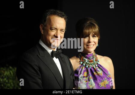 Tom Hanks arriva al Vanity Fair Oscar party ospitato da Greydon carter tenuto alla Sunset Tower a West Hollywood, Los Angeles, CA, USA il 27 febbraio 2011. Foto di Mehdi Taamallah/ABACAPRESS.COM Foto Stock