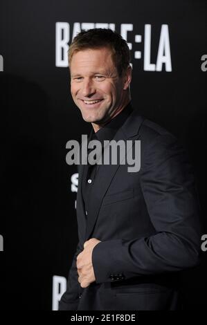 Aaron Eckhart arriva alla prima di 'Battle : Los Angeles' a Los Angeles, California, l'8 marzo 2011. Foto di Lionel Hahn/ABACAPRESS.COM Foto Stock