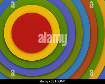 Modello di disegno infografico a colori astratti vuoto, rendering tridimensionale, illustrazione 3D Foto Stock