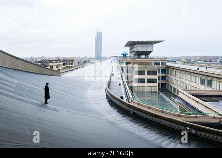 La Pinacoteca Giovanni e Marella Agnelli è un museo d'arte privato di Torino, situato in cima all'ex stabilimento di produzione di automobili Lingotto. Foto Stock