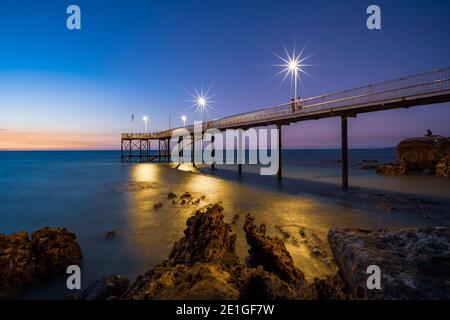 Molo di Nightcliff al crepuscolo Foto Stock