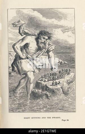 Louis Huard - Suttung gigante e la scansione dei Nani. Foto Stock