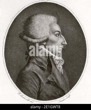 Louis Michel le Peletier de Saint-Fargeau (1760-1793), politico francese. Foto Stock