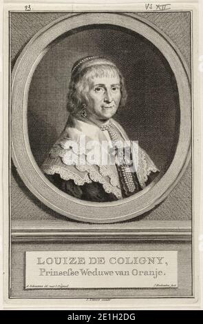 Louize de Coligny portret van Louise de Coligny. Foto Stock