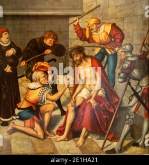Lucas Cranach der Ältere-Passionszyklus-Dornenkrönung-Detail-4910. Foto Stock