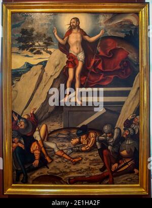 Lucas Cranach der Ältere-Passionszyklus-Auferstehung-4713. Foto Stock
