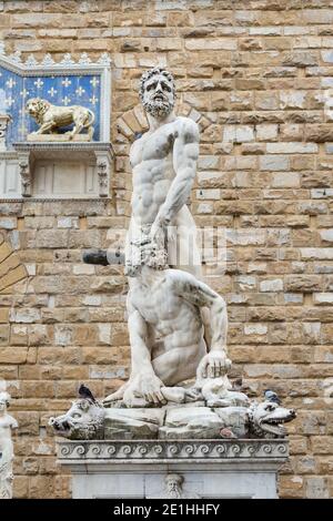 Statua di Ercole e Cacus, Firenze, Italia Foto Stock