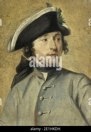 Ludolf Bakhuysen II (1717-82). Schillder en militair, kleinzoon van de zeeschilder Ludolf Bakhuysen I. Foto Stock