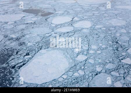 Eyriel vista del ghiaccio marino, Kulusuk, Groenlandia orientale Foto Stock