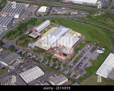 Vista aerea del 2007 degli studi televisivi Carlton, che è ora diventata l'Università di Nottingham, King's Meadow Campus Foto Stock