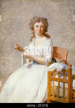 Jacques-Louis David, Madame de Pastoret (1765-1843) e suo Figlio, ritratto dipinto, 1791-1792 Foto Stock