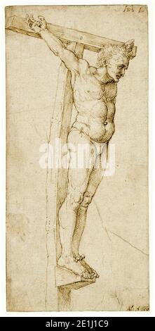 Albrecht Dürer, il buon ladro (studio), disegno, 1503-1505 Foto Stock