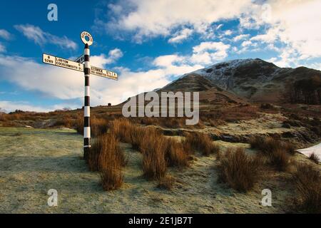 Segnale Buttermere Foto Stock