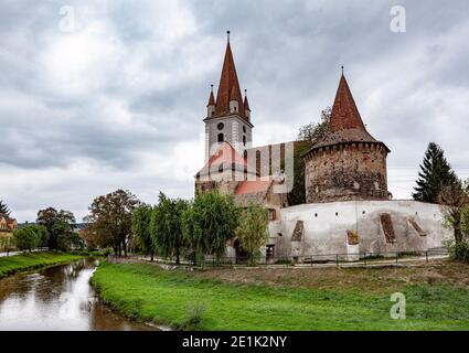 Chiesa fortificata in Transilvania Foto Stock