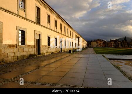 La fabbrica reale di vetro di la Granja in Real Sitio de San Ildefonso, provincia di Segovia. Foto Stock