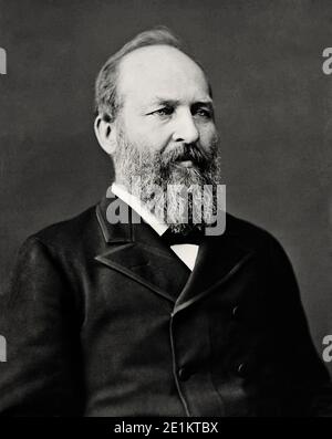 James Abram Garfield (1831 - 1881) era il ventesimo presidente degli Stati Uniti, che serve da Marzo 4, 1881 fino alla sua morte per assassinio di sei e di un Foto Stock