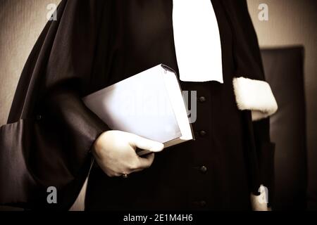 Donna francese avvocato primo piano - concetto di legge Foto Stock