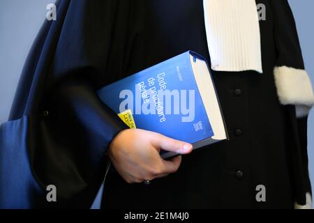 Donna francese avvocato primo piano - concetto di legge Foto Stock