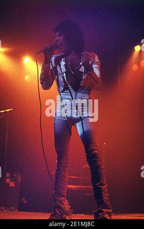 Queen Live al Rainbow Finsbury Park Londra UK 11/1974 Foto Stock