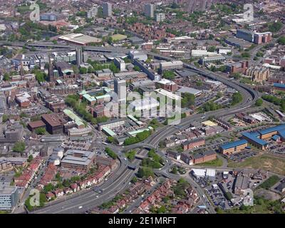 Vista aerea del centro di Coventry Foto Stock