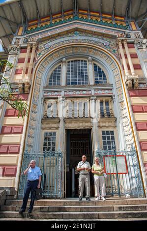 La Biblioteca Schoelcher contiene libri e spartiti musicali donati da Victor Schoelcher. E' un edificio famoso a Fort de France, Martinica Foto Stock