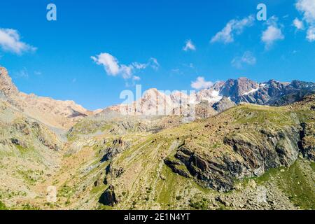 Valmalenco (IT), Panoramica aerea dal Rifugio Bosio mt. 2086 Foto Stock
