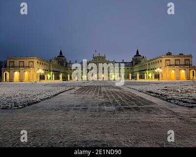 Esterno del palazzo reale di Aranjuez a Madrid Foto Stock