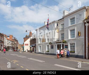 Il Bell Hotel, una storica locanda per il coaching a Driffield, East Yorkshire Foto Stock