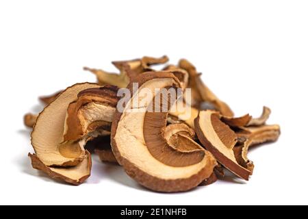 Funghi porcini secchi in primo piano Foto Stock