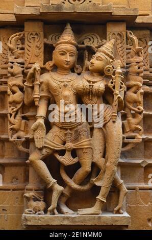 Incredibile bellezza: jain tempio all'interno del forte Jaisalmer Foto Stock