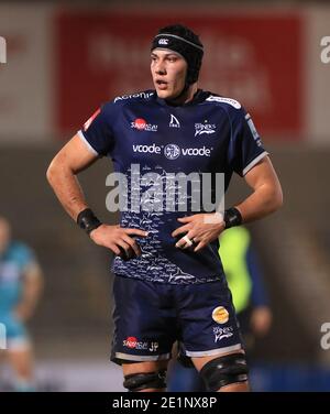Vendita Sharks 'JP du Preez durante la partita Gallagher Premiership presso l'AJ Bell Stadium, Salford. Foto Stock